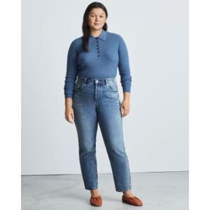 NWT Women's Everlane Curvy 90s Cheeky Straight Jean Size 32 High Rise Ankle